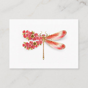 Blume Dragonfly mit Schmucksakura Empfehlungskarte