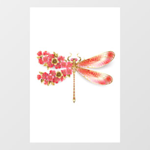 Blume Dragonfly mit Schmucksakura Fensteraufkleber
