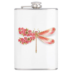 Blume Dragonfly mit Schmucksakura Flachmann
