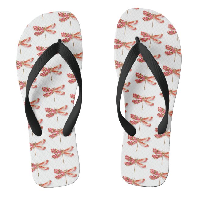 Blume Dragonfly mit Schmucksakura Flip Flops (Fußbett)