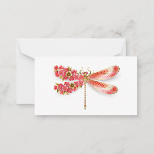 Blume Dragonfly mit Schmucksakura Hinweiskarte
