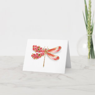 Blume Dragonfly mit Schmucksakura Karte