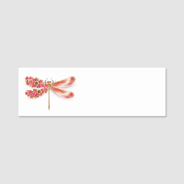 Blume Dragonfly mit Schmucksakura Namensschild (Vorderseite)