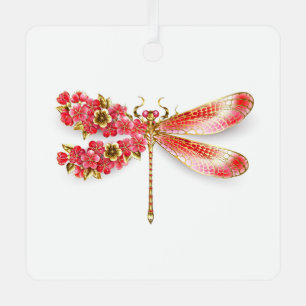 Blume Dragonfly mit Schmucksakura Ornament Aus Metall