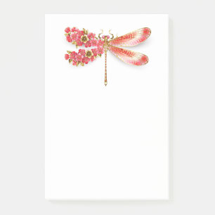 Blume Dragonfly mit Schmucksakura Post-it Klebezettel