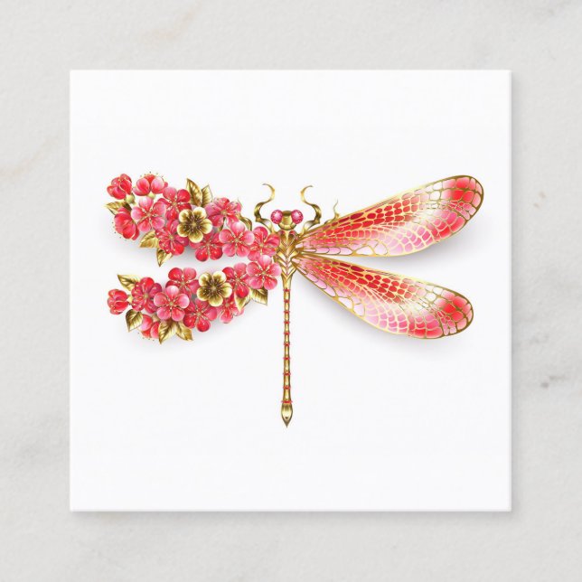 Blume Dragonfly mit Schmucksakura Rabattkarte (Vorderseite)