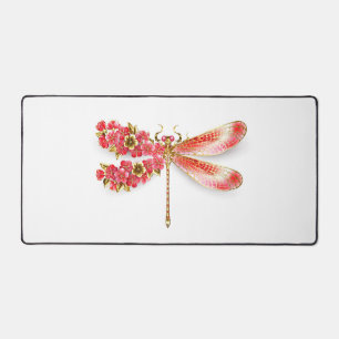 Blume Dragonfly mit Schmucksakura Schreibtischunterlage