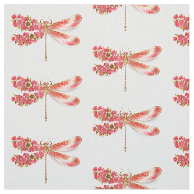 Blume Dragonfly mit Schmucksakura Stoff (Muster)