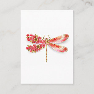 Blume Dragonfly mit Schmucksakura Terminkarte