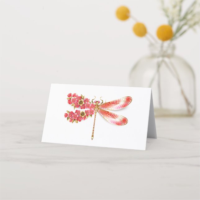 Blume Dragonfly mit Schmucksakura Terminkarte (Vorderseite)