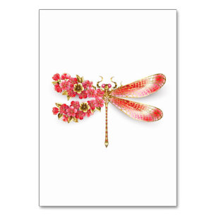 Blume Dragonfly mit Schmucksakura Tischnummer