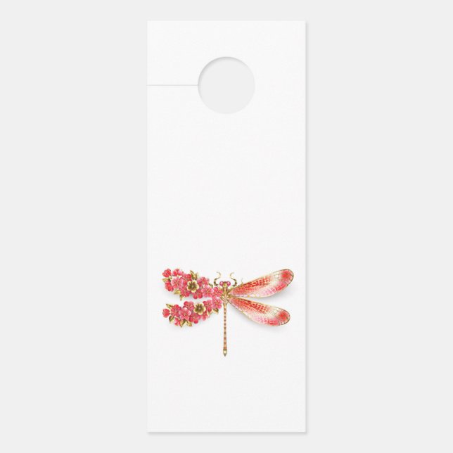 Blume Dragonfly mit Schmucksakura Türanhänger (Vorderseite)