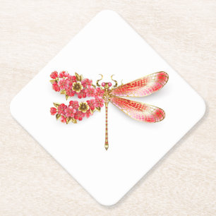 Blume Dragonfly mit Schmucksakura Untersetzer