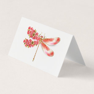 Blume Dragonfly mit Schmucksakura Visitenkarten