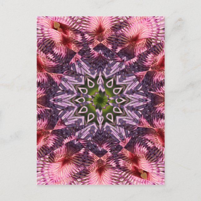 Blume Drehung Mandala 2015 Postkarte (Vorderseite)