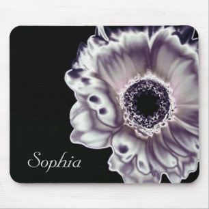 Blume Drucken benutzerdefinierbarer Name Mousepad