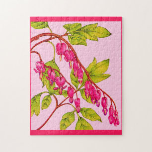 Blume drucken blutende Herzen