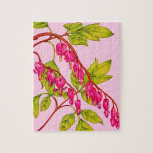 Blume drucken blutende Herzen