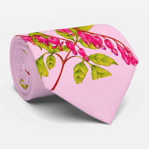 Blume drucken blutende Herzen Krawatte
