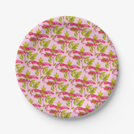 Blume drucken blutende Herzen Pappteller