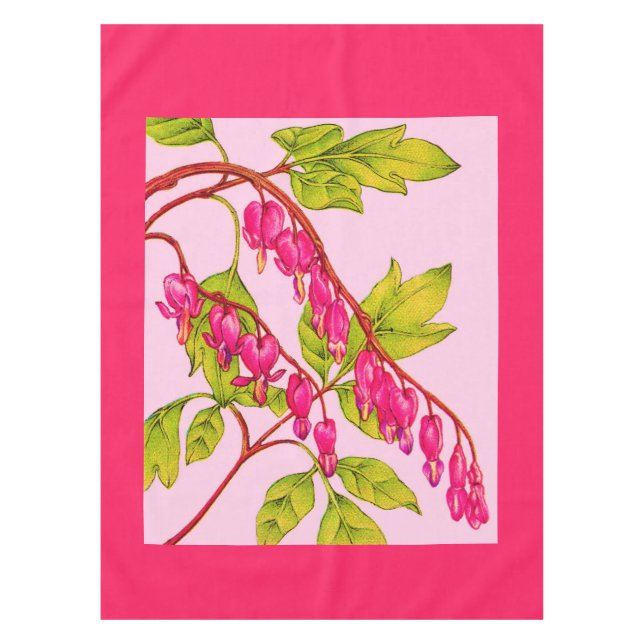 Blume drucken blutende Herzen Tischdecke (Vorderseite)