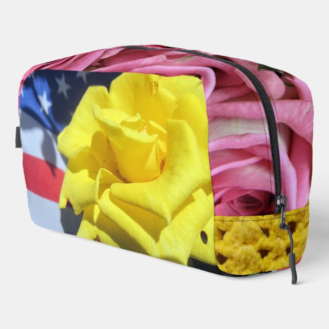 Blume Druckknopfbeutel Waschbeutel (Rechte Ecke)