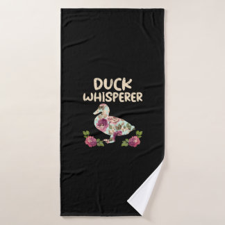 Blume Duck Whisperer Funny Farm Animal Badehandtuch