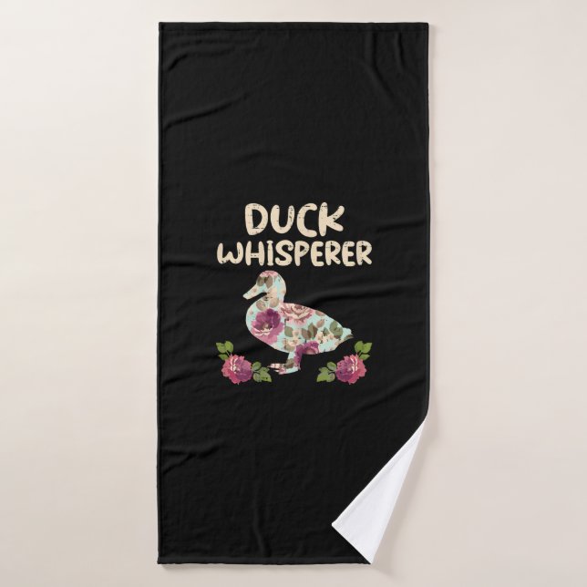 Blume Duck Whisperer Funny Farm Animal Badehandtuch (Badehandtuch)