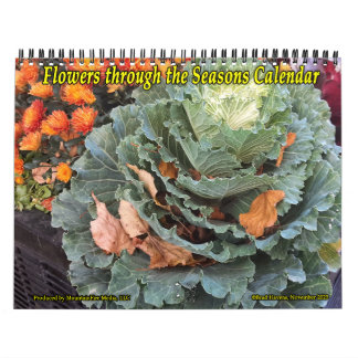 Blume durch den Saisons-Kalender! Kalender