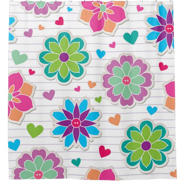 Blume Duschvorhang (Vorderseite)