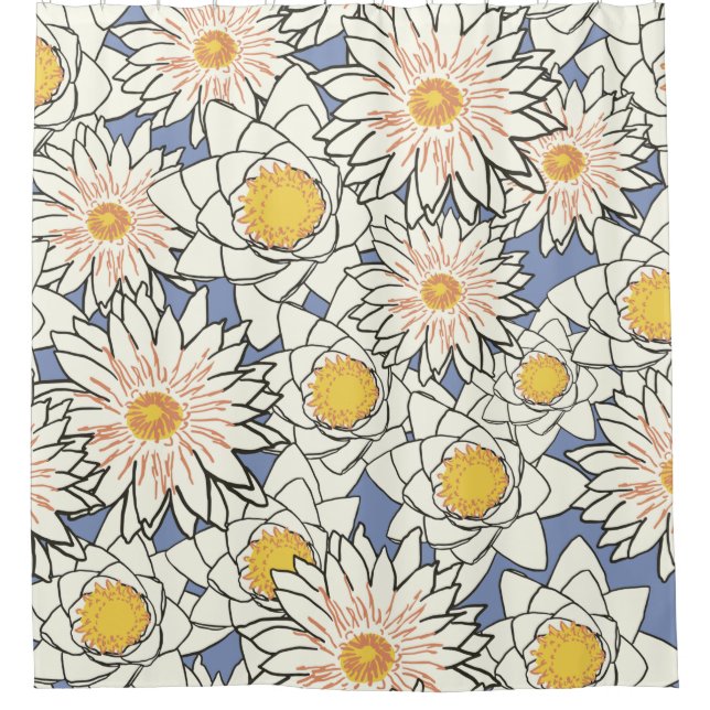 Blume Duschvorhang (Vorderseite)