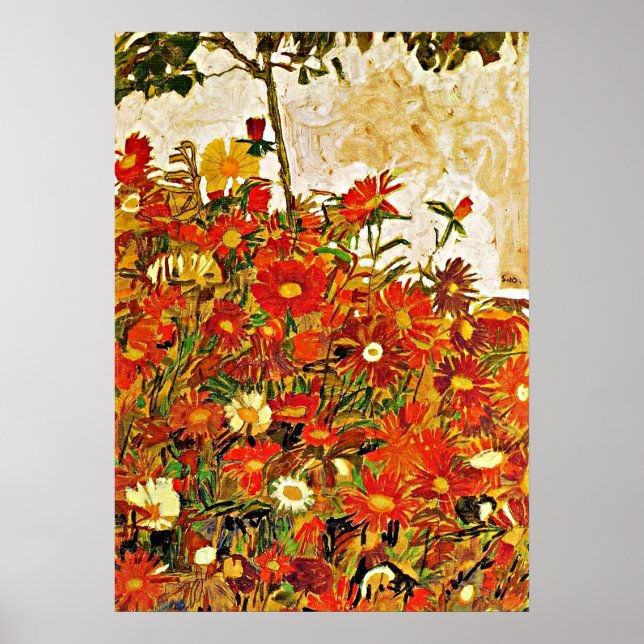 Blume - Egon Schiele Poster (Vorne)