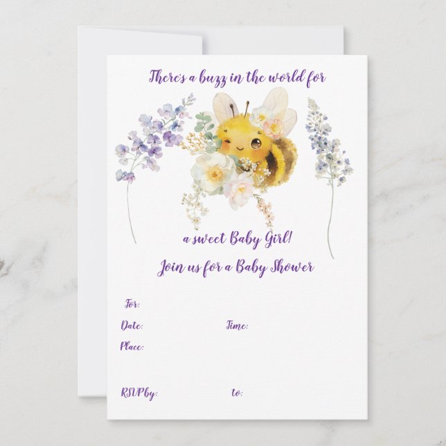 Blume Einladung (Vorderseite)