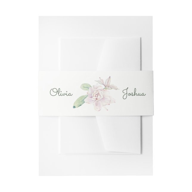 Blume Einladungsbanderole (Vorderseite Beispiel)