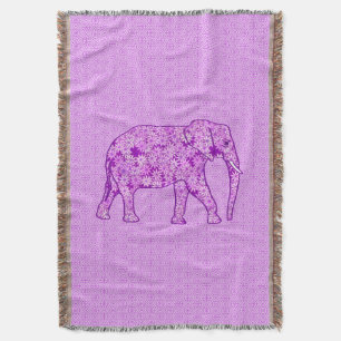 Blume Elefant - Amethyst lila Decke