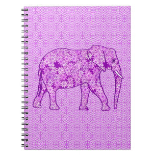 Blume Elefant - Amethyst lila Notizblock