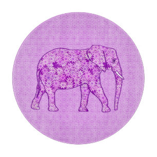 Blume Elefant - Amethyst lila Schneidebrett