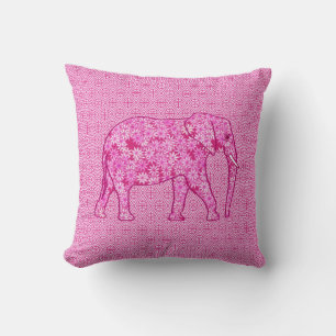 Blume Elefant - Fuchsia pink Kissen