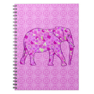 Blume Elefant - Orchid und Magenta Notizblock