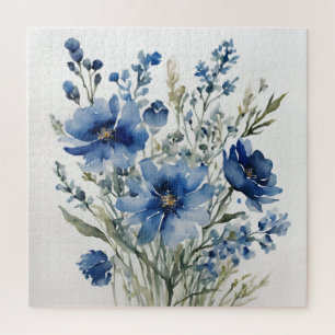 Blume Elegant Wasserfarbe Stilvoll Blau