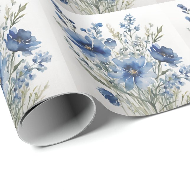 Blume Elegantes Wasser Geschenkpapier (Rolleneckpunkt)