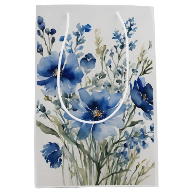 Blume Elegantes Wasser Mittlere Geschenktüte (Vorderseite)