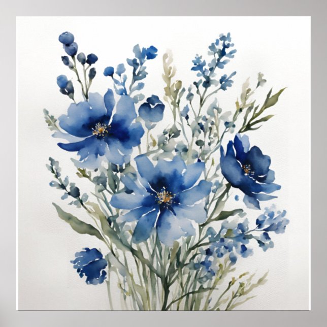 Blume Elegantes Wasser Poster (Vorne)