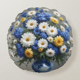 Blume Elegantes Wasser Rundes Kissen