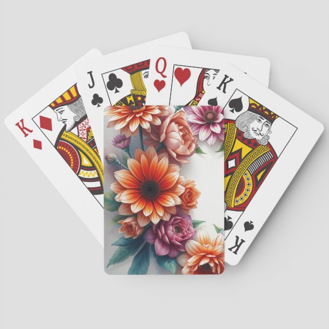 Blume Elegantes Wasser Spielkarten (Rückseite)