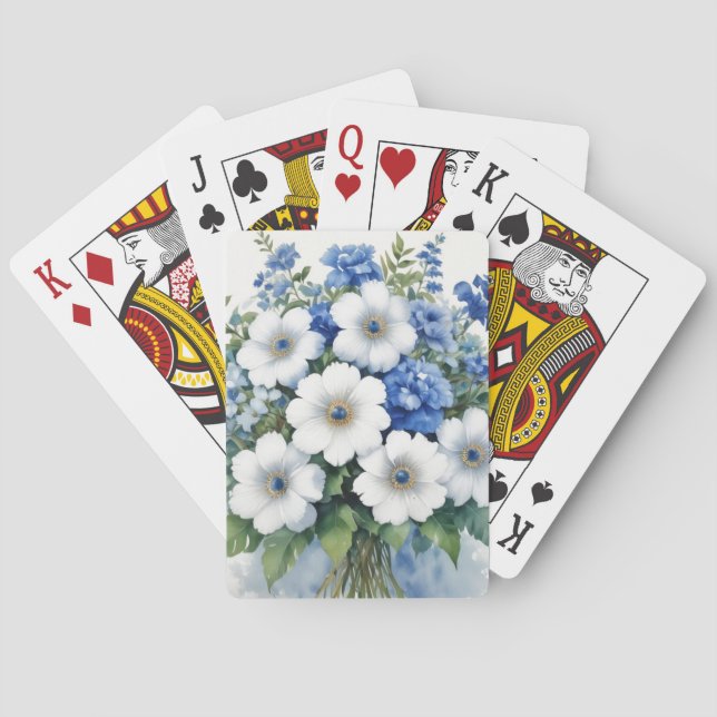 Blume Elegantes Wasser Spielkarten (Rückseite)