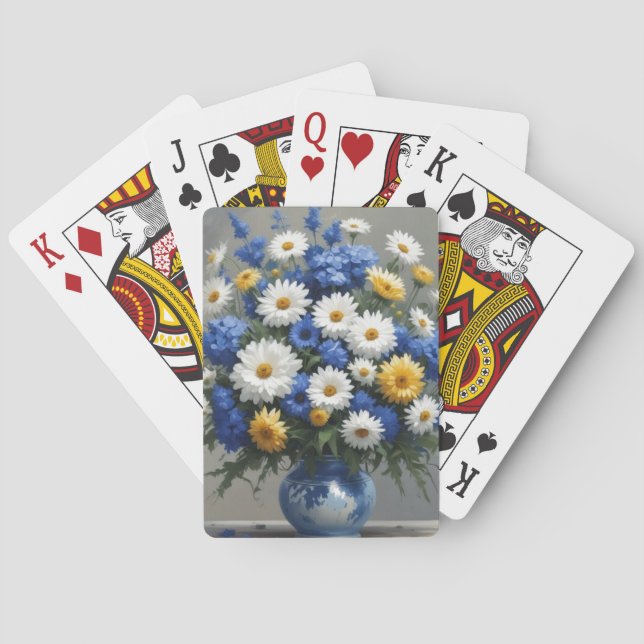 Blume Elegantes Wasser Spielkarten (Rückseite)