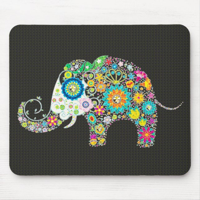 Blume Elephant - Horizontale Diamantstifte Mousepad (Vorne)