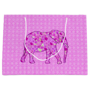 Blume Elephant, Orchid und Magenta Große Geschenktüte