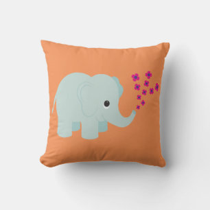 Blume Elephant Throw Kissen